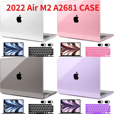 5 Em 1 Conjunto 2022 Macbook Air M2 A2681 Capa Brilhante Para Pro 13 14