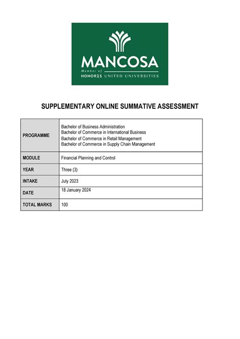 Osa Jul Bcom Generic Fpc Supp Supplementary Online Summative