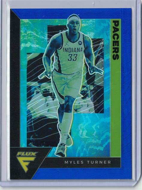 2021 22 Panini Flux Blue Mojo Prizm Myles Turner 36 99 Indiana Pacers