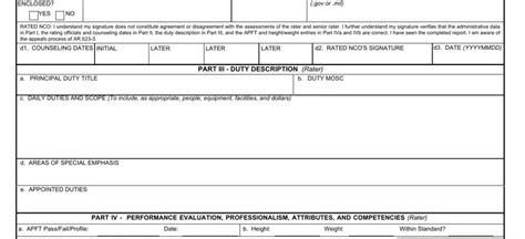 Da Form 2166 8 1 Fillable Word Printable Forms Free Online