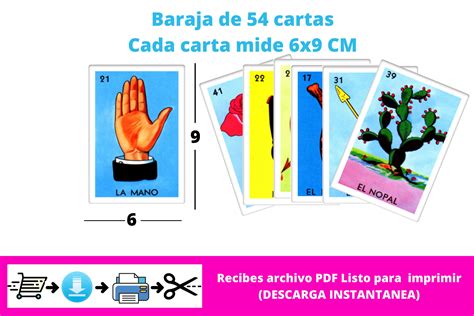 Loteria Mexicana Imprimible para Descargar en archivo PDF e Etsy España