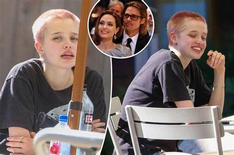 Angelina Jolie Brad Pitts Daughter Shiloh Debuts Pink Buzzcut