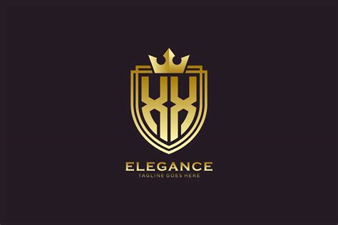 Initial Xx Elegant Luxury Monogram Logo Or Badge Template With Scrolls