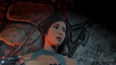 Tifa Lockhart Toying With Lara Croft Theropedude Final Fantasy Tomb