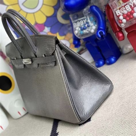 Hermes Birkin Lizard Gris Tourterelle F Etain