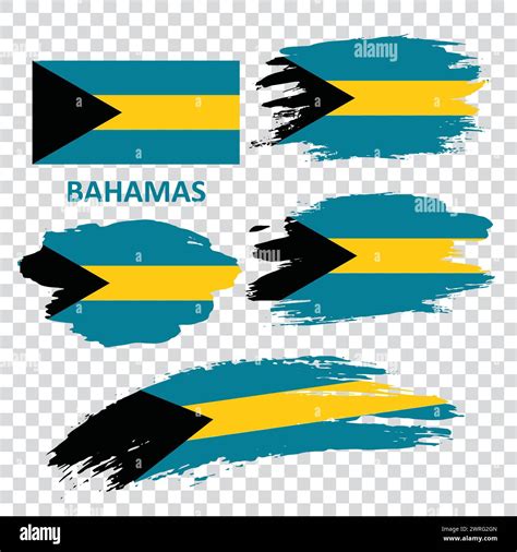 Set Of Vector Flags Of The Bahamas Stock Vector Image And Art Alamy