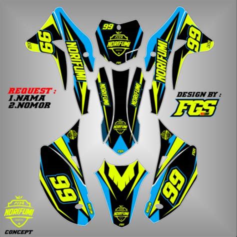 Jual DECAL KLX BODY GORDON NORIFUMI STICKER BODY KLX 150 BF D TRACKER