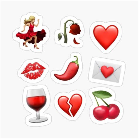 Red Emoji Pack Sticker by RuthiesBubble | Stickers, Emoji stickers, Emoji