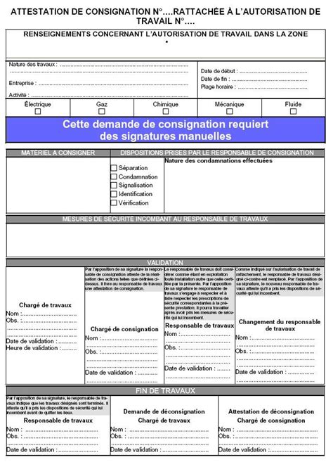 Modele Attestation De Consignation Electrique Document Online