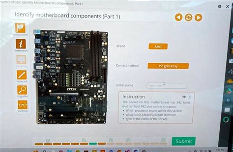 Practice Mode Identify Motherboard Components Part Identify