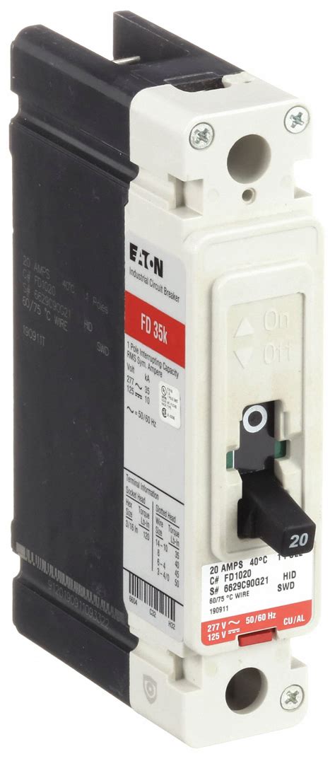 EATON 20 A Amps 35kA At 277V AC Molded Case Circuit Breaker 46MW98