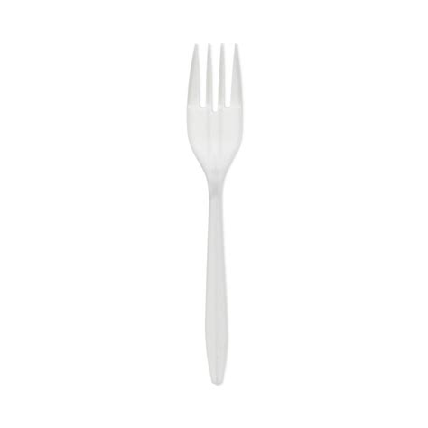 Boardwalk Mediumweight Polystyrene Cutlery Fork White Box Mfr