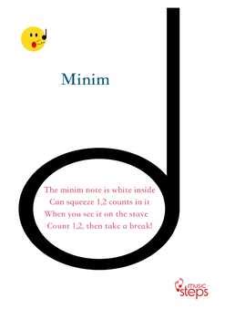 Music Theory Note Values for Kids | Minim Rhyme Song MP3 and Worksheets