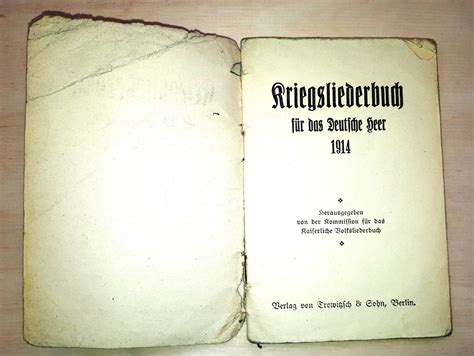 Originales Liederbuch Des Deutschen Heer V Schatzwert