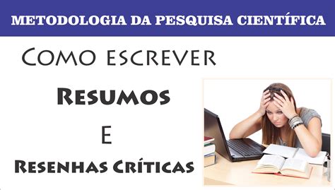 COMO FAZER RESENHA CRÍTICA E RESUMO Prof Dr Ivan Claudio Guedes