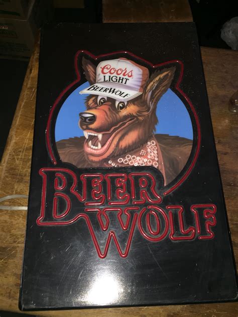 Coors Light Beer Wolf Neon Signs Americanwarmoms Org