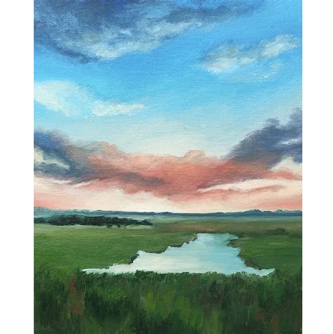 Summer Sunset Painting, Original Art, Landscape Painting, La - Inspire ...