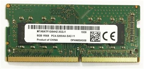 Модуль памяти SO DIMM 8GB 3200 DDR4 Micron MTA8ATF1G64HZ 3G2R1 фото