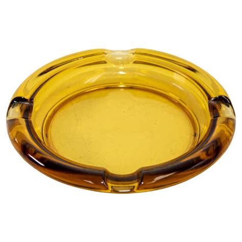 Vintage American Midcentury Textured Amber Glass Ashtray Anchor Hocking For Sale At 1stdibs