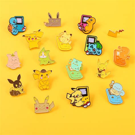 Cute Cartoon Enamel Pin Anime Game Brooch Badges Pikachu Lapel Pin