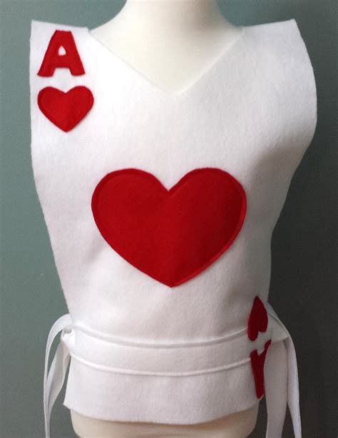 Ace Of Hearts Playing Card Costume Tunic Alice In