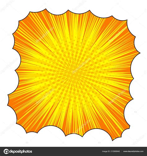 Comic Explosive Orange Template Stock Vector Image By Petersenurecoff