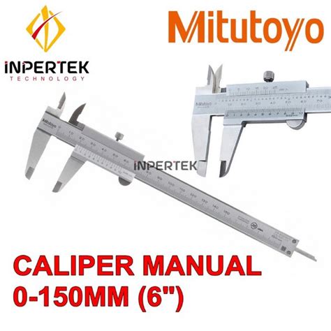 Jual Vernier Caliper Mitutoyo 150 Mm Sigmat Manual 6 Jangka Sorong 6