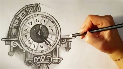 Como Dibujar Reloj Antiguo De Pared A Lapiz Relojes Antiguos