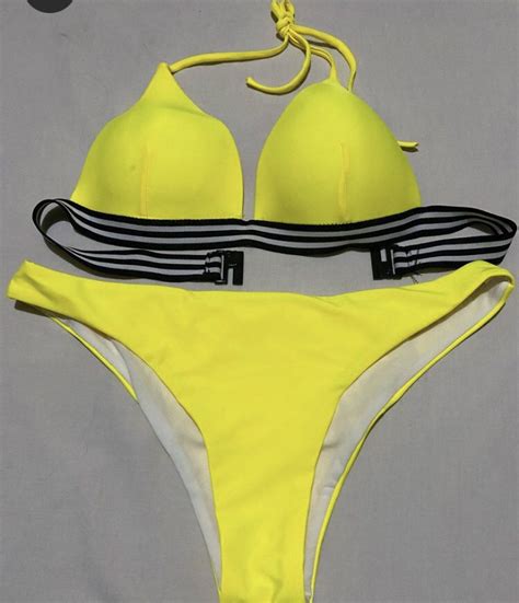 Large To Xl Yellow Bikini Swim Suit On Carousell