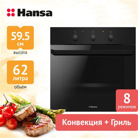 Встраиваемый электрический духовой шкаф Hansa Quadrum BOES681621 ...