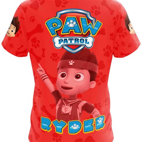 Camisa Infantil Personalizada Patrulha Canina Ryder Elo