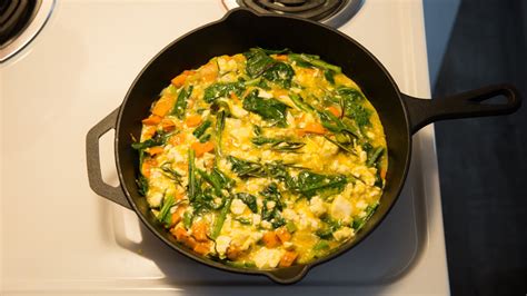 Sweet Potato Leeks And Greens Frittata Recipe