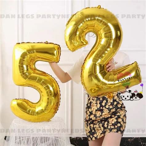 2ft. Gold Foil Number Balloons Birthday Partyneeds Gold Numbers Party ...