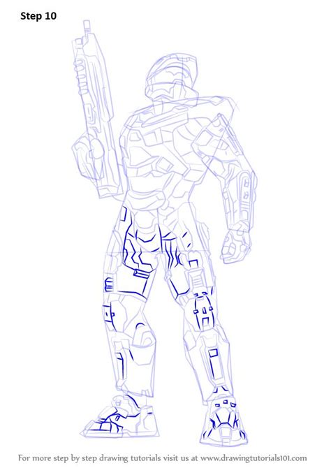 Learn How To Draw Master Chief From Halo Halo Step By Step Drawing