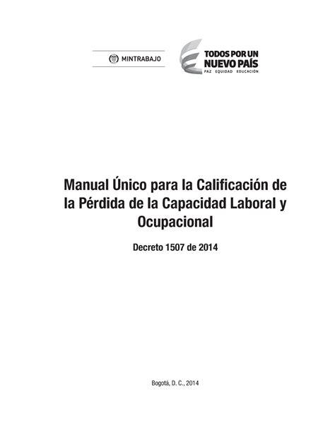 Manual Unico de Calificaciones Decreto Manual Único para la Cali