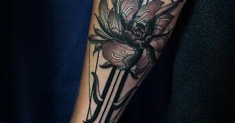 Geometric Peony Flower By Steven Natali At Sacred Soul Tattoo Seattle