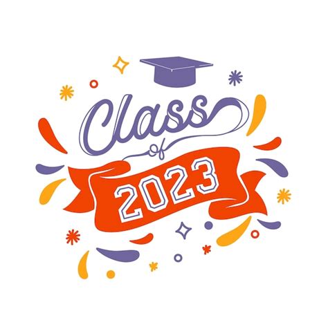 Premium Vector Hand Drawn Class Of 2023 Lettering