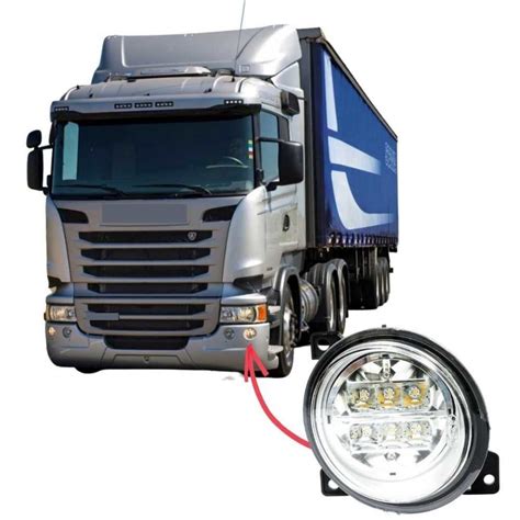 Farol Auxiliar Milha Led Compat Vel Scania S Rie S Pgr P G R Lado