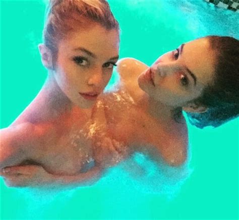 Stella Maxwell And Barbara Palvin Swimming Naked Together The