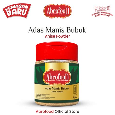 Jual Adas Manis Bubuk Abrofood Botol 30 G Shopee Indonesia