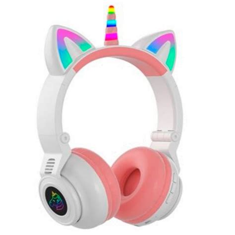 Ripley Aud Fonos Bluetooth Unicornio Inal Mbricos Con Luz Led Blanco