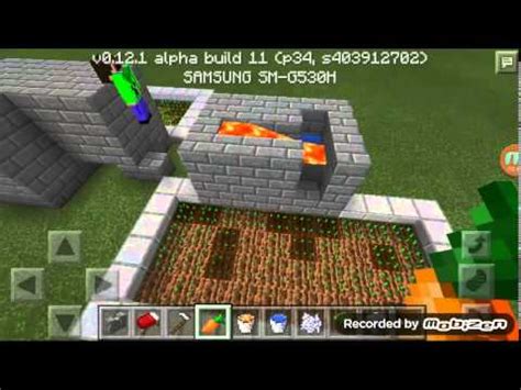 Como fazer uma plantação automática no minecraft pe 0 12 1 0 13 0 YouTube