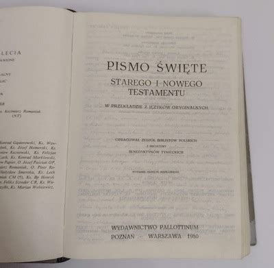 PISMO ŚWIĘTE BIBLIA TYSIĄCLECIA 1980 WYD III 12567143640 oficjalne