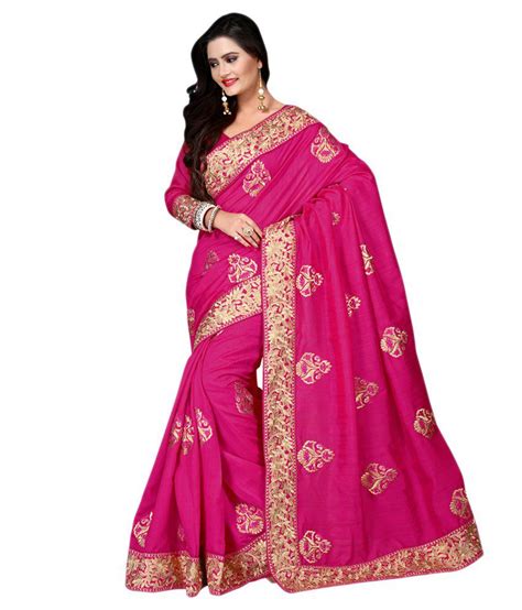 Prafful Pink Bhagalpuri Silk Saree Buy Prafful Pink Bhagalpuri Silk