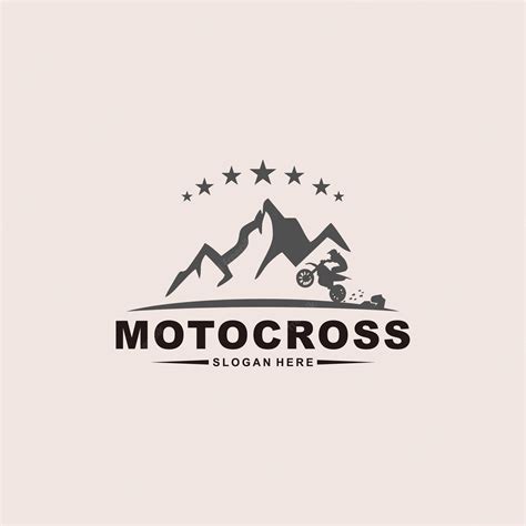 Diseño De Logo De Motocross Vector Premium