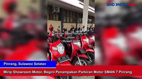 Mirip Showroom Motor Begini Penampakan Parkiran Motor Sman Pinrang