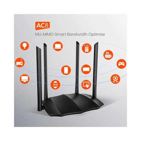 Tenda AC1200 Dual Band Wireless Gigabit Router Black AC8 1 Kroger