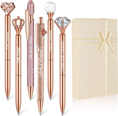 Amazon Qeeenar 6 Pcs Fancy Pens For Women Crystal Diamond Pen For