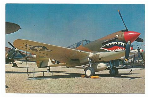 Curtiss P 40N Warhawk Fighter Aircraft Postcard