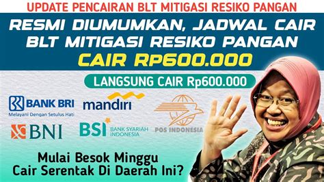 Resmi Diumumkan Jadwal Terbaru Pencairan Blt Mitigasi Rp